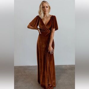 Baltic Born - Meghan Velvet Maxi Wrap Dress